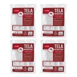 Kit 4 Tela Mosquiteira Janela Velcro Ajustável Anti Insetos