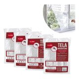 Kit 4 Telas Mosquiteira Janela Velcro