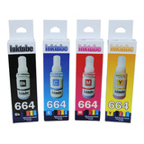 Kit 4 Tinta Para Epson Inktube 70ml L200 L300 L355 L1300