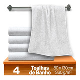 Kit 4 Toalhas De Banho - Hotel - Motel - 80 X 1,30 - Felpuda