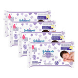 Kit 4 Toalhas Umedecidas Johnson's Baby Hora Do Sono 96 Unid