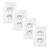 Kit 4 Tomada Dupla 10 Amperes Completa Luxuosa 4x2 250v