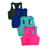 Kit 4 Top Cropped Nadador Feminino