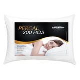 Kit 4 Travesseiro Ortobom Percal 200 Fios 100% Algodão Cor Branco