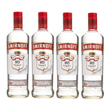 Kit 4 Un Vodka Destilada Smirnoff Garrafa 998ml