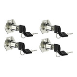 Kit 4 Und Fechadura Cilindro P/ Gaveta 31mm 2861 Soprano