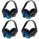 Kit 4 Unidades Abafador Ruído Tipo Concha Protetor Auricular Cor Azul