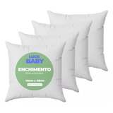 Kit 4 Unidades Enchimento Almofada 45x45 Espuma Flocos
