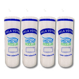 Kit 4 Vela Sete Dias Colorido Vela 7 Dias Branca E Bicolor