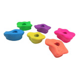 Kit 40 Agarras Parede Escalada Infantil Neon + Porca Garra