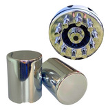 Kit 40 Capa Porca Roda Caminhão Ônibus Cromada/preta 32/33mm