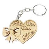 Kit 40 Chaveiros Mdf Coração Dia Das Mães Lembrancinha
