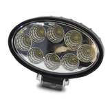 Kit 40 Faróis Led Oval 8 Led 24w 12v 24v Branco Jeep Trator