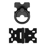 Kit 40 Unid 20 Dobradiças + 20 Puxadores Rústicos Preto