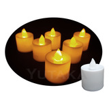 Kit 40 Vela Eletrônica Vela De Led Amarela Baterias Inclusas