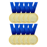 Kit 45 Medalhas Centro Liso Personalizar Ouro Crespar
