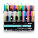 Kit 48 Canetas Gel Cores Escolar Desenho Conjunto Caixa
