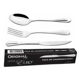 Kit 48 Pcs Euro Garfo Faca Colher De Mesa Café Chá Original