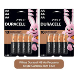 Kit 48 Pilhas Duracell Alcalina Cartelas