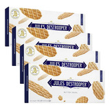 Kit 4und Biscoito Belga Jules Destrooper Butter Wafles 100g