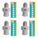 Kit 4x Fotosoquete Fotocélula Iluminação Soquete E27 Exatron