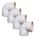 Kit 4x Joelho Pvc Esgoto 150mmx90º Cotovelo 1ª Linha Conexão