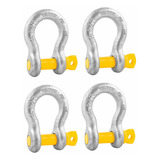 Kit 4x Manilha Curva 3/4 - 4x4 Reboque Jeep Troller +brinde