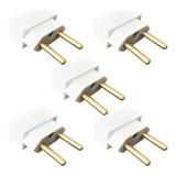 Kit 5 Adaptador Tomada Americano Bipolar Padrão Brasil 10a