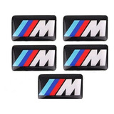 Kit 5 Adesivos Emblema Bmw M Motorsport Volante Câmbio Rodas