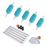 Kit 5 Agulha E Biqueira 30mm Tatuagem Tattoo Anvisa