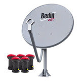 Kit 5 Antena Digital Chapa Parabolica