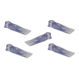Kit 5 Aparador Peso Porta Calço Discreto Pvc Silicone Trava