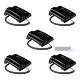 Kit 5 Aparelho Telefone Com Fio Intelbras Tc 50 Mesa Parede