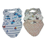 Kit 5 Babador Bandana Bebe Menino