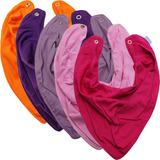 Kit 5 Babador Bandana Forro Impermeavel Algodão Premium
