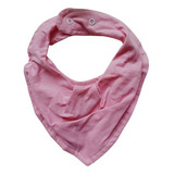 Kit 5 Babador Bandana Infantil Impermeável Bebe Babadores Cor Rosa