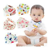 Kit 5 Babador Bandana Para Bebe Dupla Face Pronta Entrega