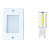 Kit 5 Balizador De Embutir Escada Parede 4x2 + Lâmpada Led Cor Branco Lâmpada Branco Frio 110v/220v Iluminar Ambiente