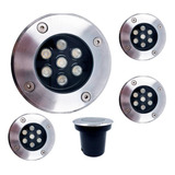 Kit 5 Balizador Spot Led Embutir Para Solo 7w Prova D'água