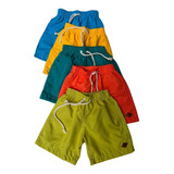 Kit 5 Bermuda Lisa Mauricinho Short Infantil Menino Piscina