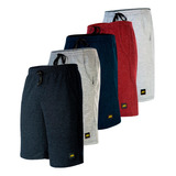 Kit 5 Bermuda Moletom Masculina C/nf Academia Atacado Shorts