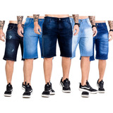 Kit 5 Bermudas Jeans Adulto Super