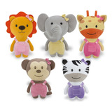 Kit 5 Bichinhos Da Floresta Safari Decoração Quarto