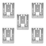 Kit 5 Caixa Para Canaleta Fixa Sobrepor Branca 2x2 Sistema X Cor Branco