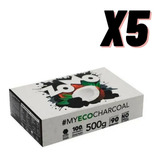 Kit 5 Caixas Carvão Coco Narguilé 5x 500g Hexagonal 2,5kg