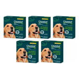 Kit 5 Caixas Remédio De Vermes Chemital Plus Cães 10kg Cor Sem Cor