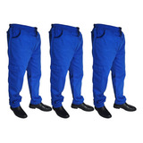 Kit 5 Calça Brim Trabalho Uniforme Profissional
