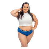 Kit 5 Calcinhas Plus Size Algodão,com Cintura Alto E Com Cós
