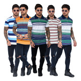 Kit 5 Camisa Gola Polo Masculina Camiseta 100% Algodão