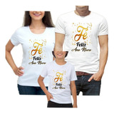 Kit 5 Camisas Para Família Feliz Ano Novo Reveillon Promoção